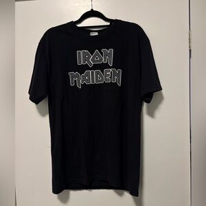 Iron Maiden Logo T-Shirt – Black Graphic Band Tee – Yazbek – Classic Heavy Metal